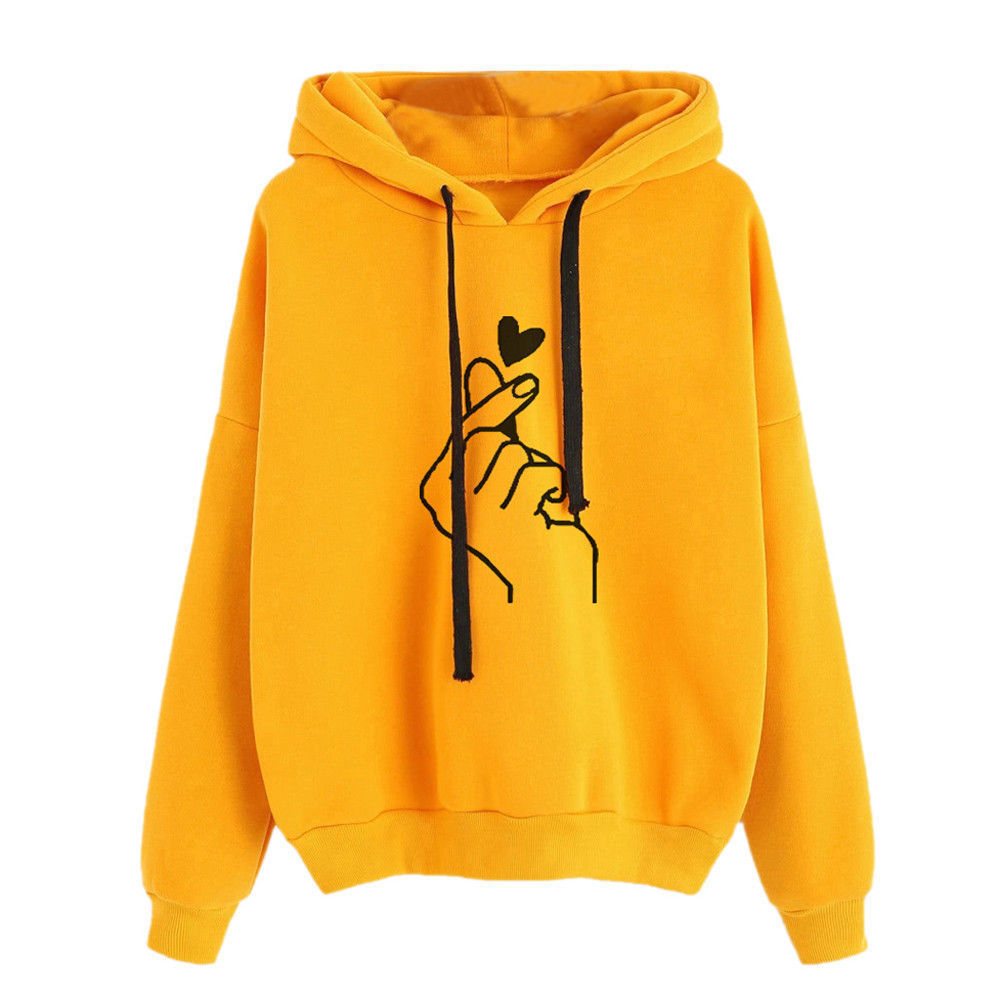 2018 AliExpress Amazon Hot Sale Explosive Loose Casual Printing Refill Hooded Women's Sweater Multicolor Spot - Image 8