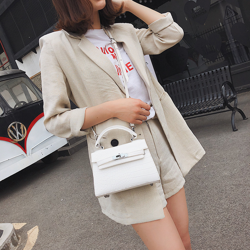 Cross-border bag Mu Linhua 2019 new trendy female bag lock fashion shoulder bag portable messenger bag Kelly bag - Image 3