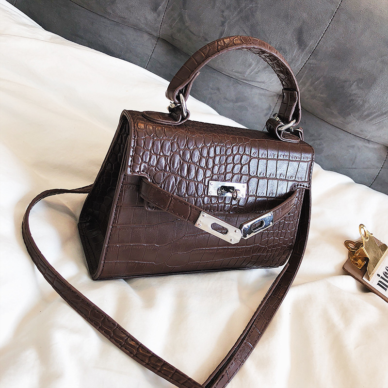 Cross-border bag Mu Linhua 2019 new trendy female bag lock fashion shoulder bag portable messenger bag Kelly bag - Image 5