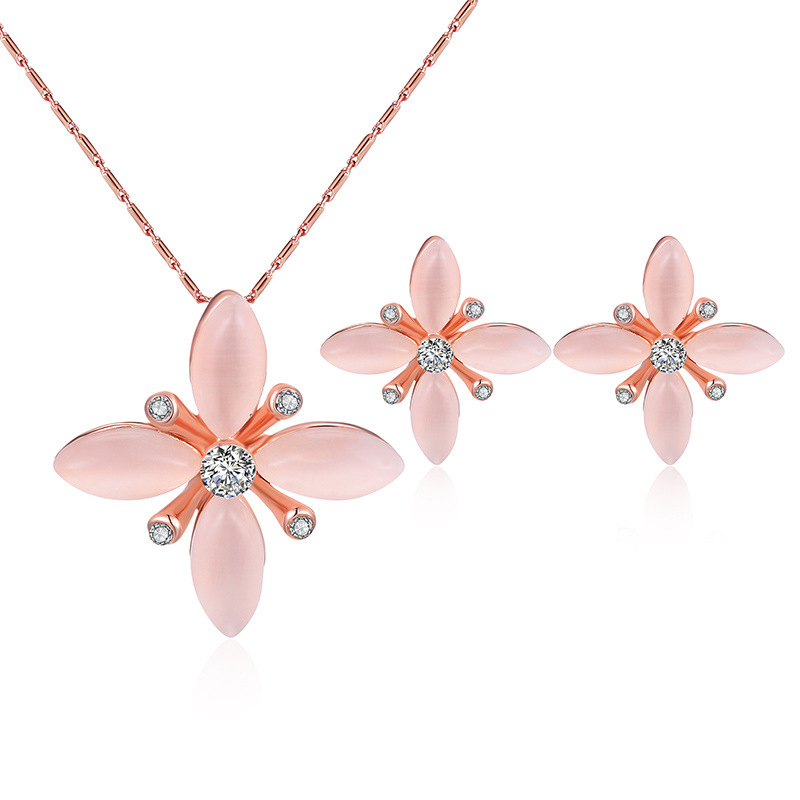 Cross-border Explosive Jewelry Set Bridal Jewelry Peacock Gemstone Necklace Earrings Bridal Jewelry Set - Image 34