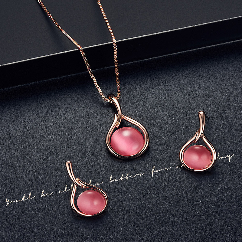 Cross-border Explosive Jewelry Set Bridal Jewelry Peacock Gemstone Necklace Earrings Bridal Jewelry Set - Image 25