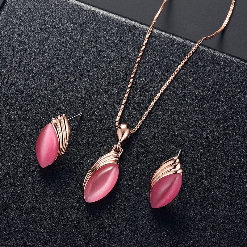 Cross-border Explosive Jewelry Set Bridal Jewelry Peacock Gemstone Necklace Earrings Bridal Jewelry Set - Image 28