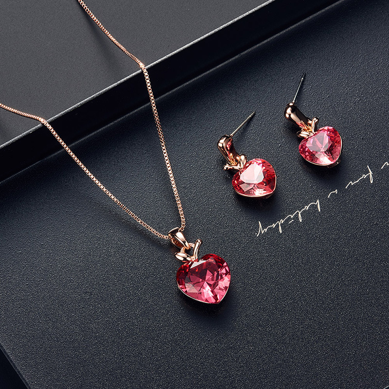 Cross-border Explosive Jewelry Set Bridal Jewelry Peacock Gemstone Necklace Earrings Bridal Jewelry Set - Image 20