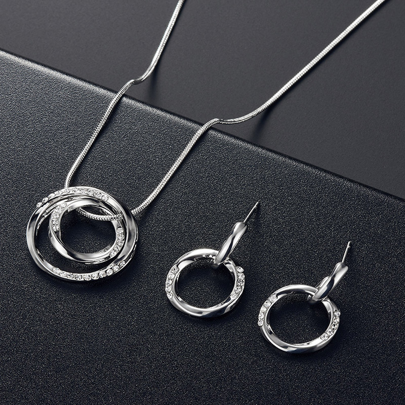 Cross-border Explosive Jewelry Set Bridal Jewelry Peacock Gemstone Necklace Earrings Bridal Jewelry Set - Image 7
