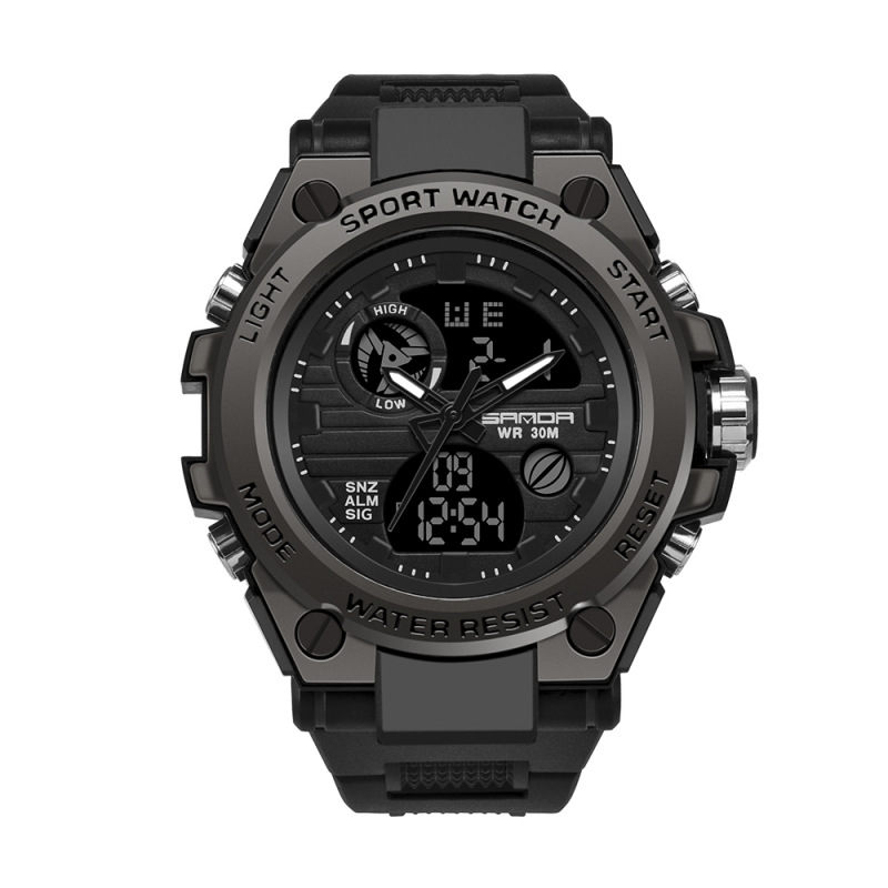 SANDA 739 multi-functional waterproof electronic sports watch timing calendar alarm luminous student youth - Image 3