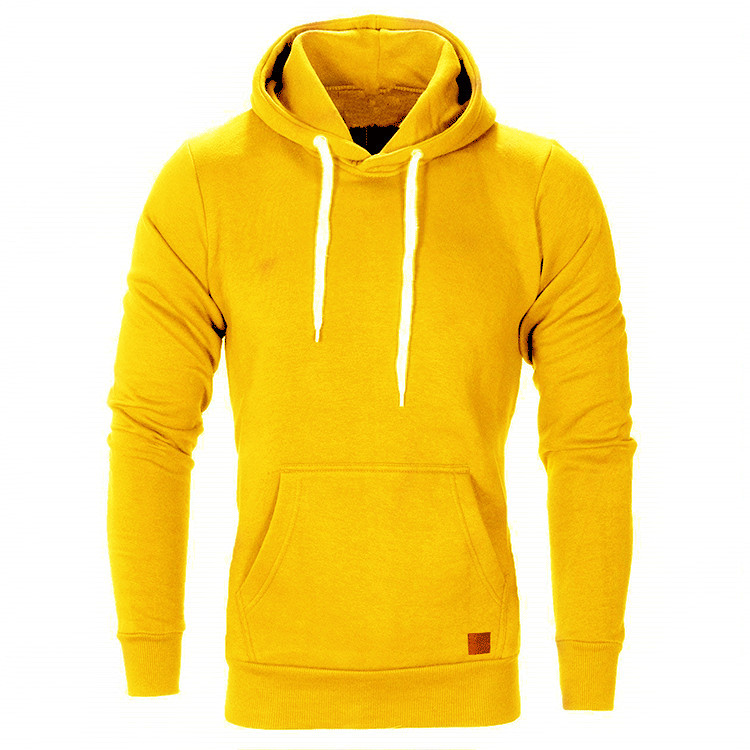 New men's solid color outdoor fitness sports sweater casual fashion pullover top - Image 4