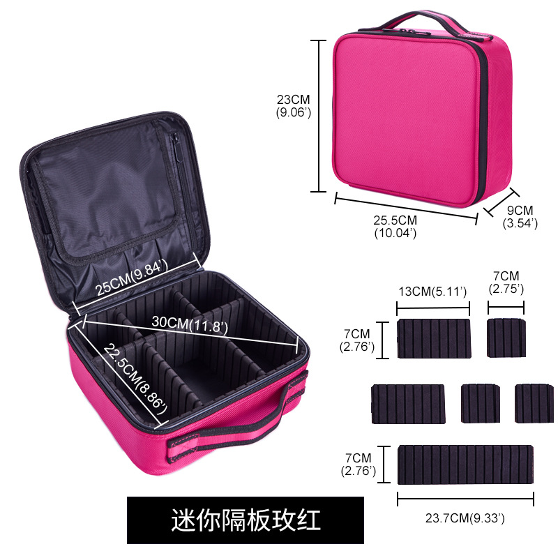 Mini travel storage partition cosmetic bag multi-function portable portable cosmetic box custom-made small double-layer toiletry bag - Image 7
