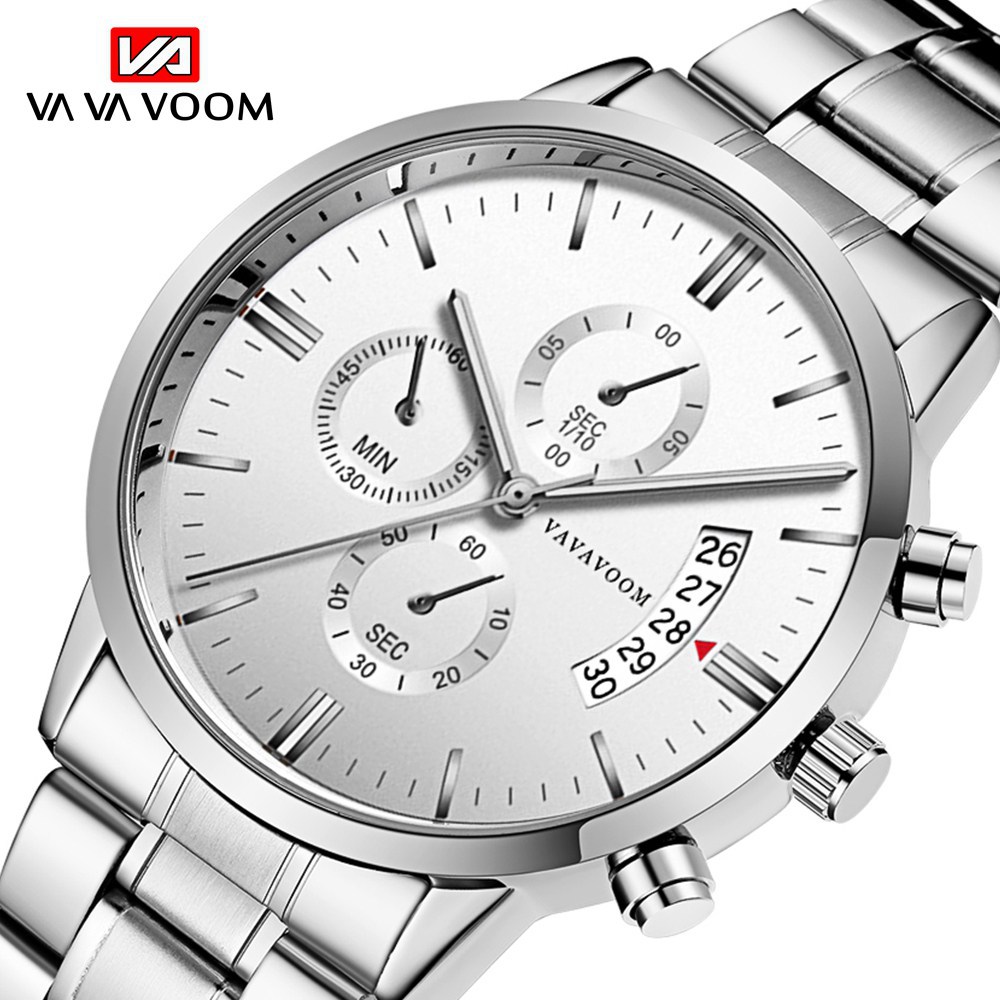 Stainless Steel Band Business Casual Calendar Quartz Watch Men's Waterproof Black Stainless Steel Wholesale Watch One Piece Dropshipping - Image 6