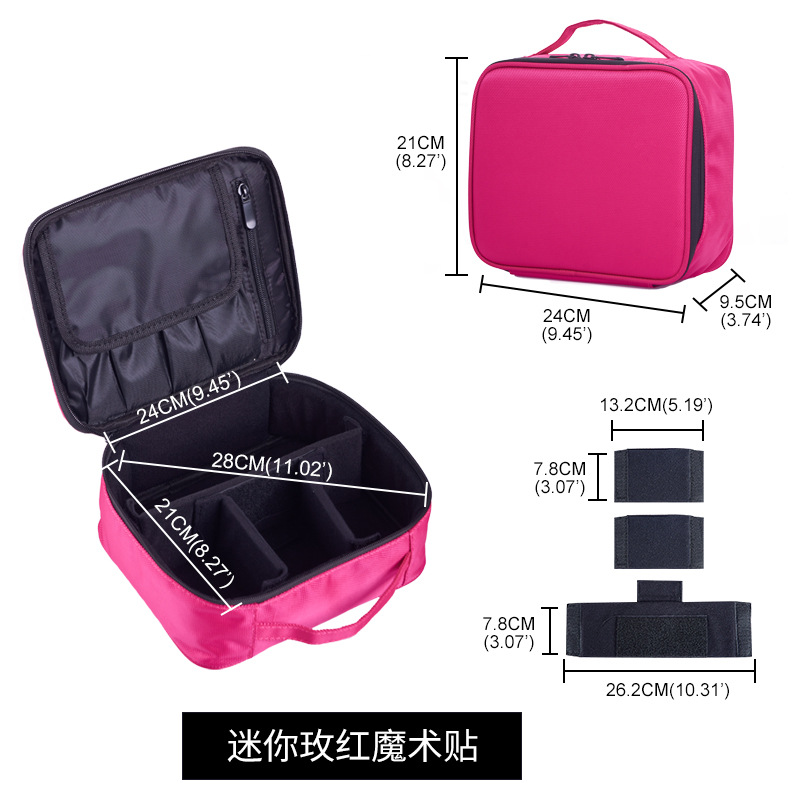Mini travel storage partition cosmetic bag multi-function portable portable cosmetic box custom-made small double-layer toiletry bag - Image 8