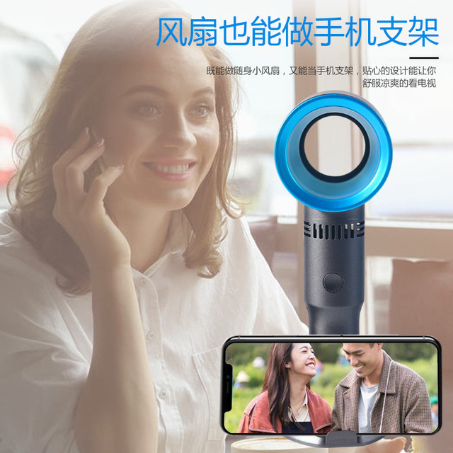 New leafless mini fan creative handheld portable usb charging gift fan handheld fan - Image 3