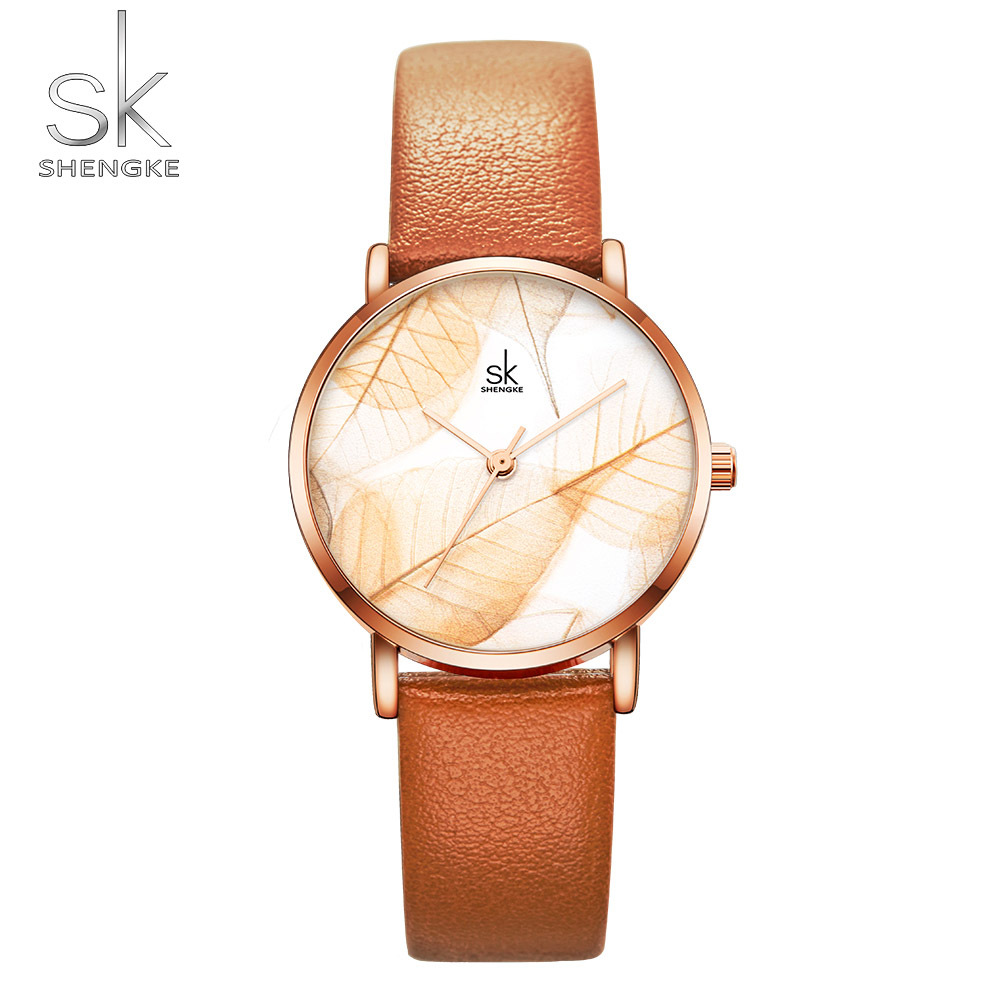 2019 Shengke Leaf Elements Student Watch Casual Belt Women's Waterproof Quartz Watch Hot Sale K0108 - Image 4