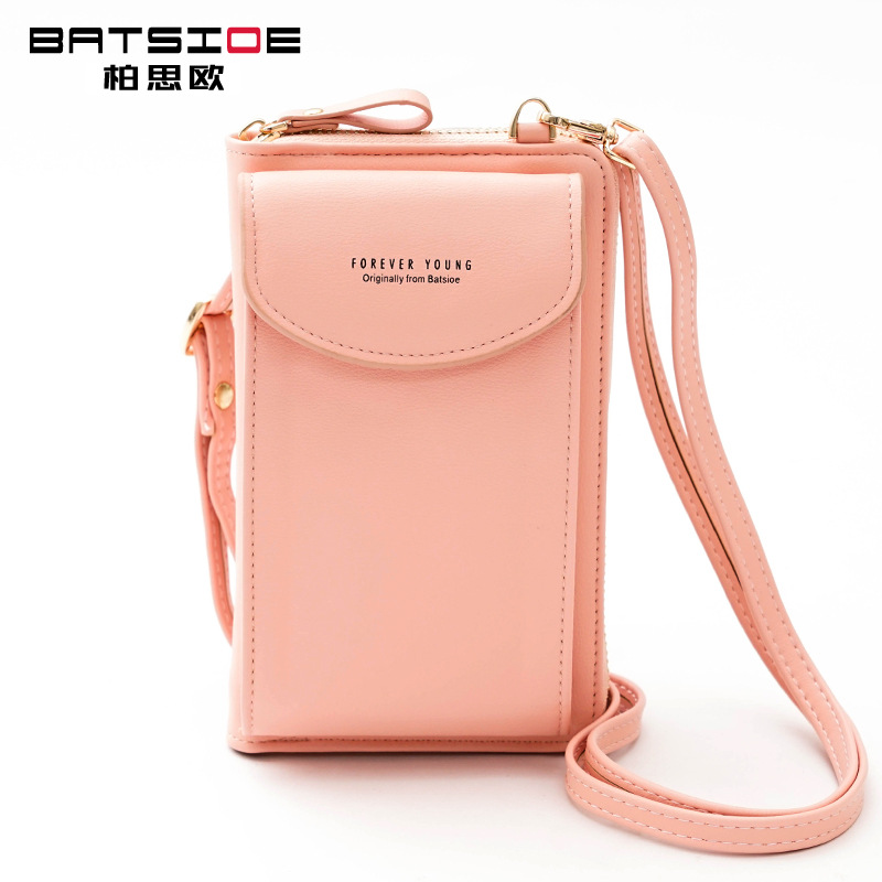 New large-capacity mobile phone bag small single shoulder messenger zipper bag multifunctional long clutch bag ladies wallet wholesale - Image 13