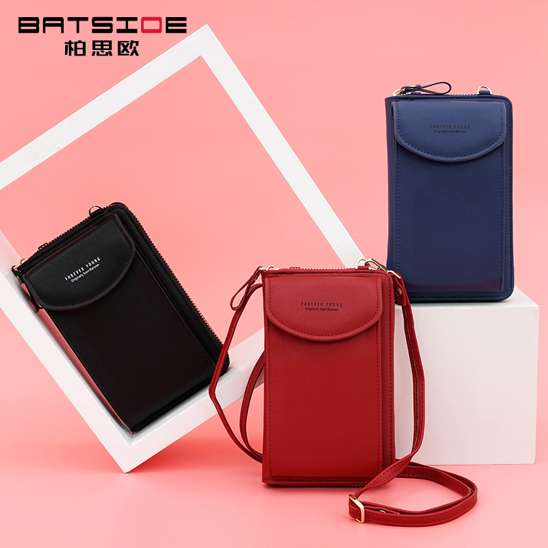 New large-capacity mobile phone bag small single shoulder messenger zipper bag multifunctional long clutch bag ladies wallet wholesale - Image 14