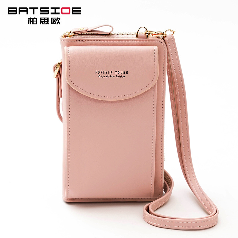 New large-capacity mobile phone bag small single shoulder messenger zipper bag multifunctional long clutch bag ladies wallet wholesale - Image 6
