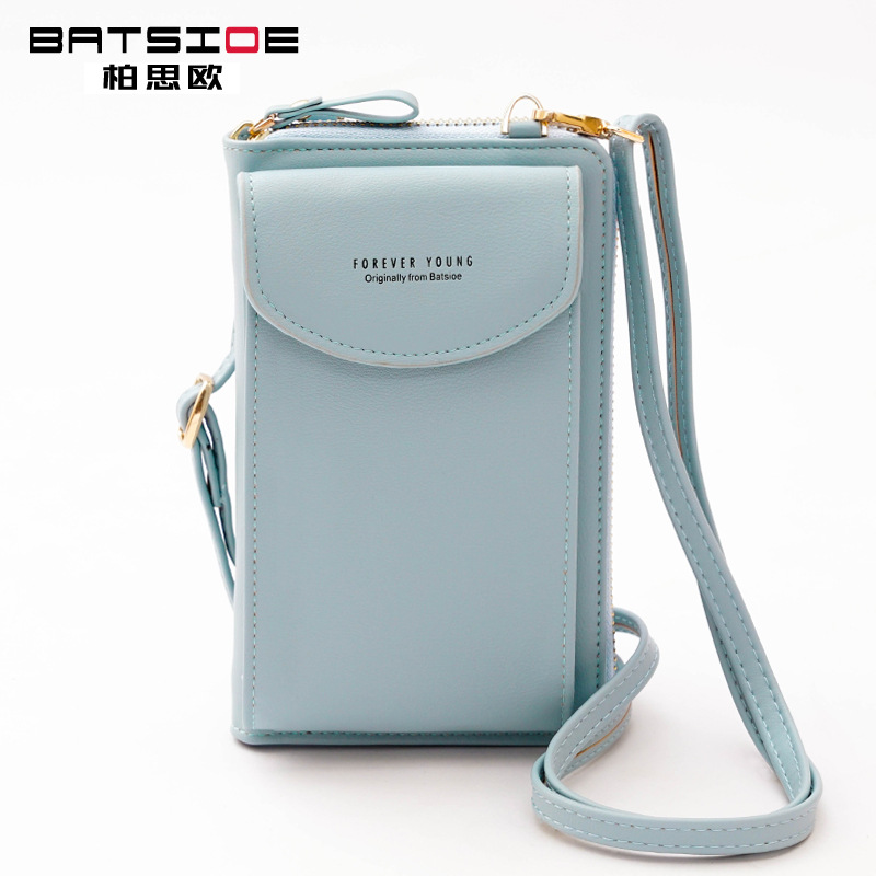 New large-capacity mobile phone bag small single shoulder messenger zipper bag multifunctional long clutch bag ladies wallet wholesale - Image 9
