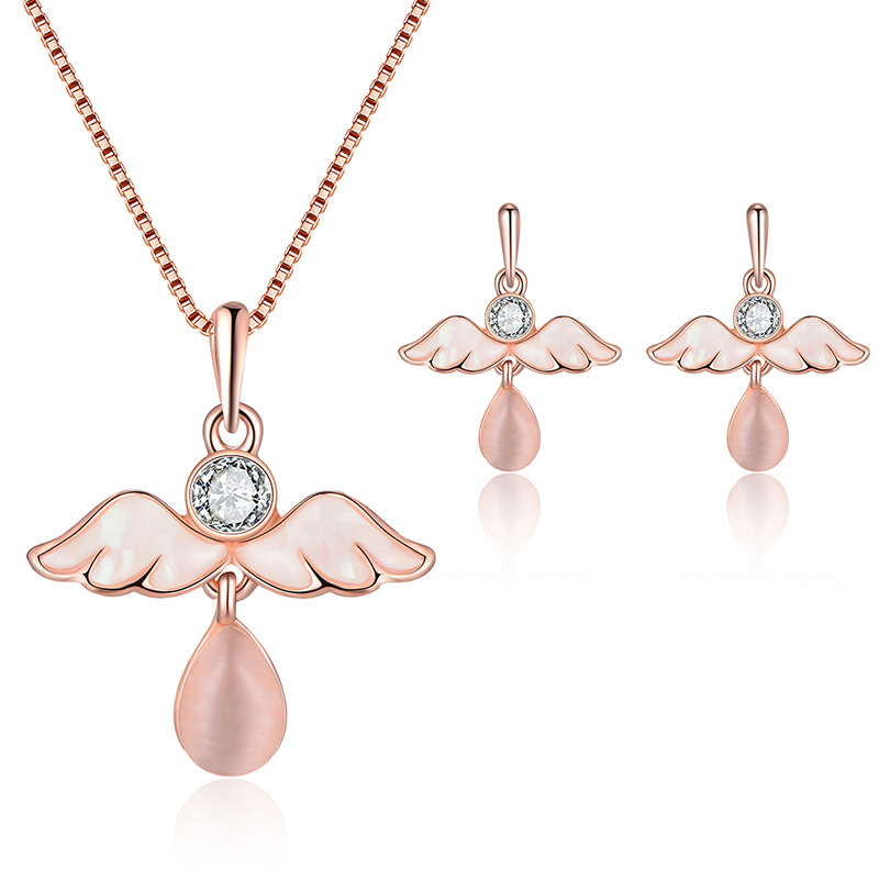 Cross-border Explosive Jewelry Set Bridal Jewelry Peacock Gemstone Necklace Earrings Bridal Jewelry Set - Image 26