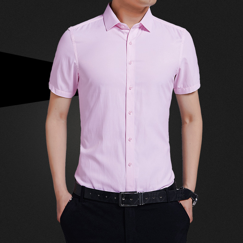 Short-sleeved shirt men's Korean version waterproof anti-fouling non-ironing slim shirt summer business casual work white shirt - Image 3
