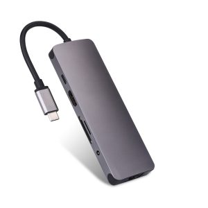9-in-1 docking station type c hub to RJ45+HDMI+SD/TF 9in1HUB type-c docking station