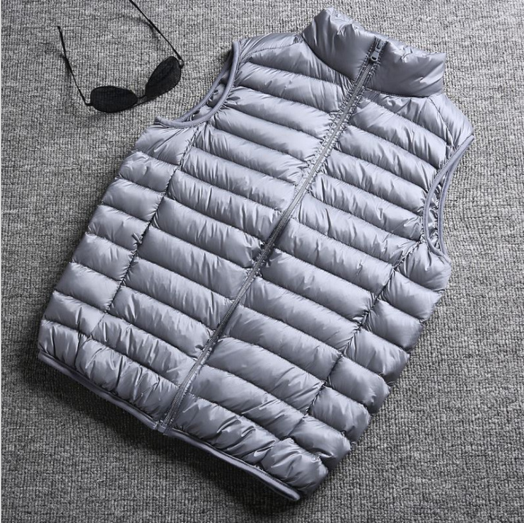 2019 down jacket vest men's lightweight vest waistcoat stand-up collar plus size autumn and winter couple jacket anti-season clearance sale - Image 6