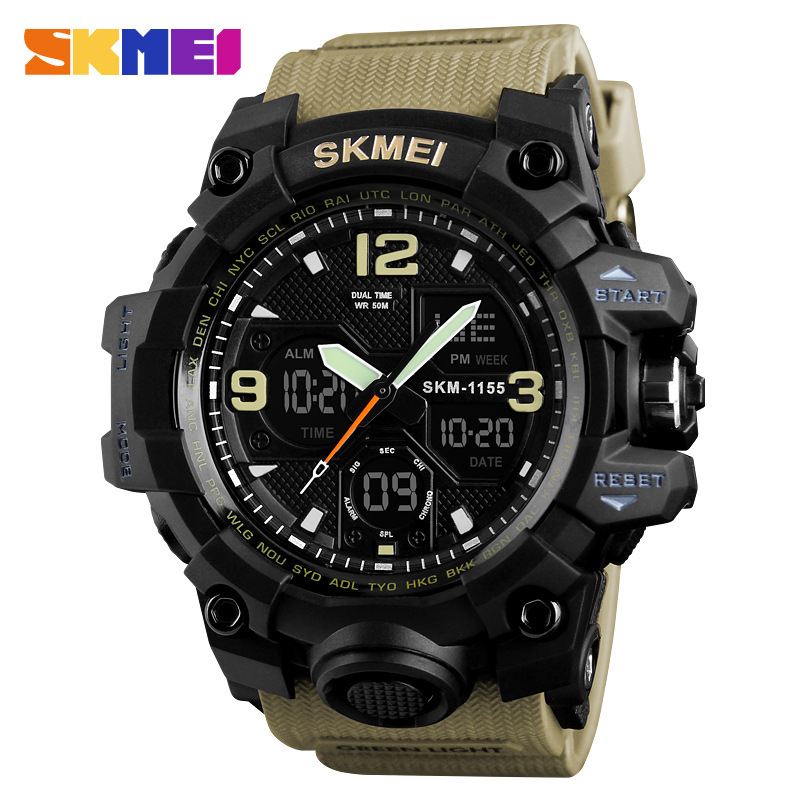 Timemei Men's Large Waterproof Electronic Watch Fashionable Multifunctional Outdoor Sports Watch Sports Watch Student Watch - Image 13