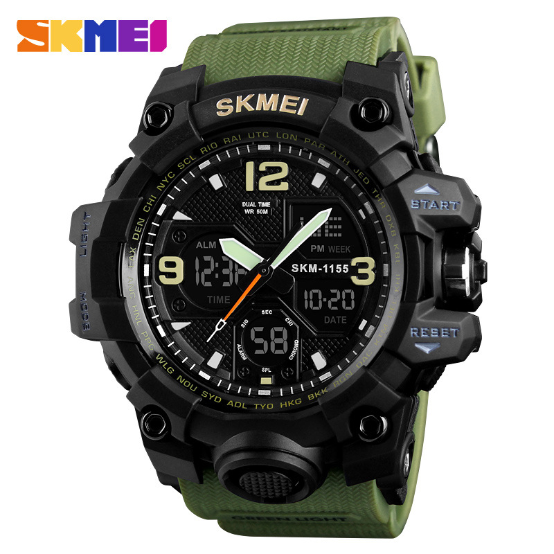 Timemei Men's Large Waterproof Electronic Watch Fashionable Multifunctional Outdoor Sports Watch Sports Watch Student Watch - Image 3