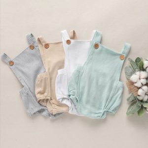 Cross-border special supply selling European and American sources of new summer stretch cotton and linen sling triangle one-piece romper