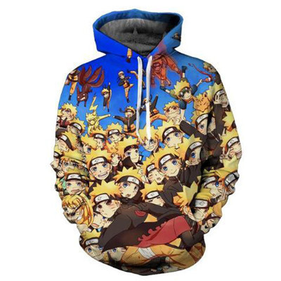 2018 New 3D Printing Naruto Anime Dragon Ball AliExpress Hot Hooded Sweater Anime Pocket Sweater - Image 7