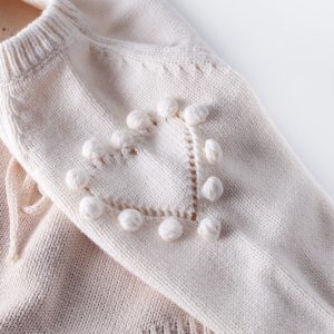 Knitted Long-Sleeve Baby Romper