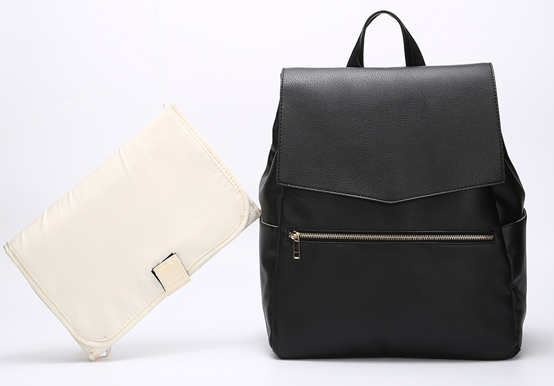 New Hot Sale PU Mommy Bag Double Shoulder Multifunctional Large Capacity Maternal and Baby Bag Diaper Bag Free Cooling Bag Cosmetic Bag - Image 4