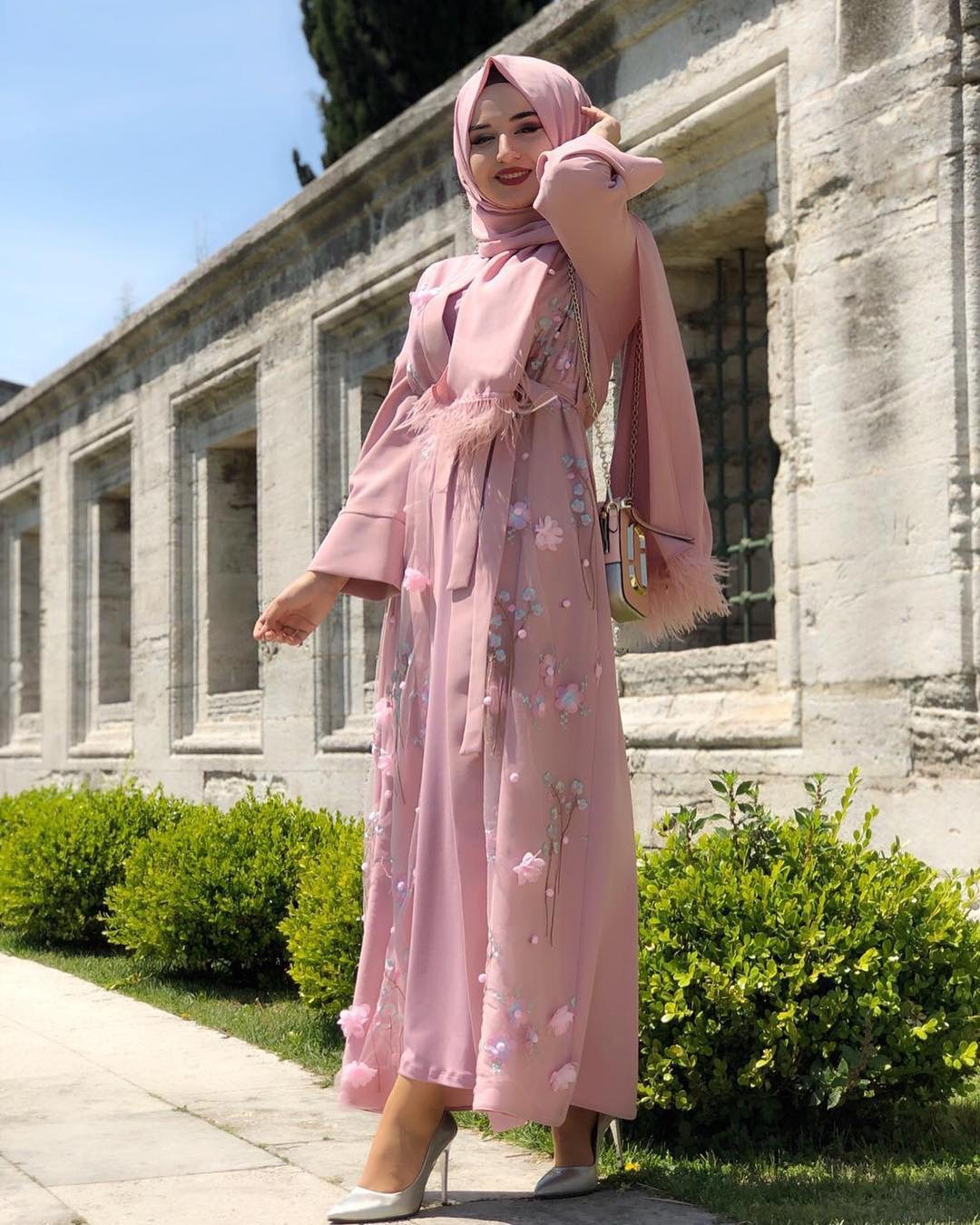 AliExpress Amazon Ebay Middle East Turkey Embroidery Three-dimensional Flower Robe Dress LR274 - Image 3