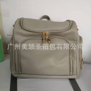 2019 new source factory direct sale Amazon hot selling PU mommy bag backpack large capacity waterproof mother and baby bag