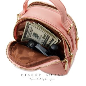 Pierre Louis new ladies backpack Korean version of pure color ladies bag large capacity simple ladies small backpack