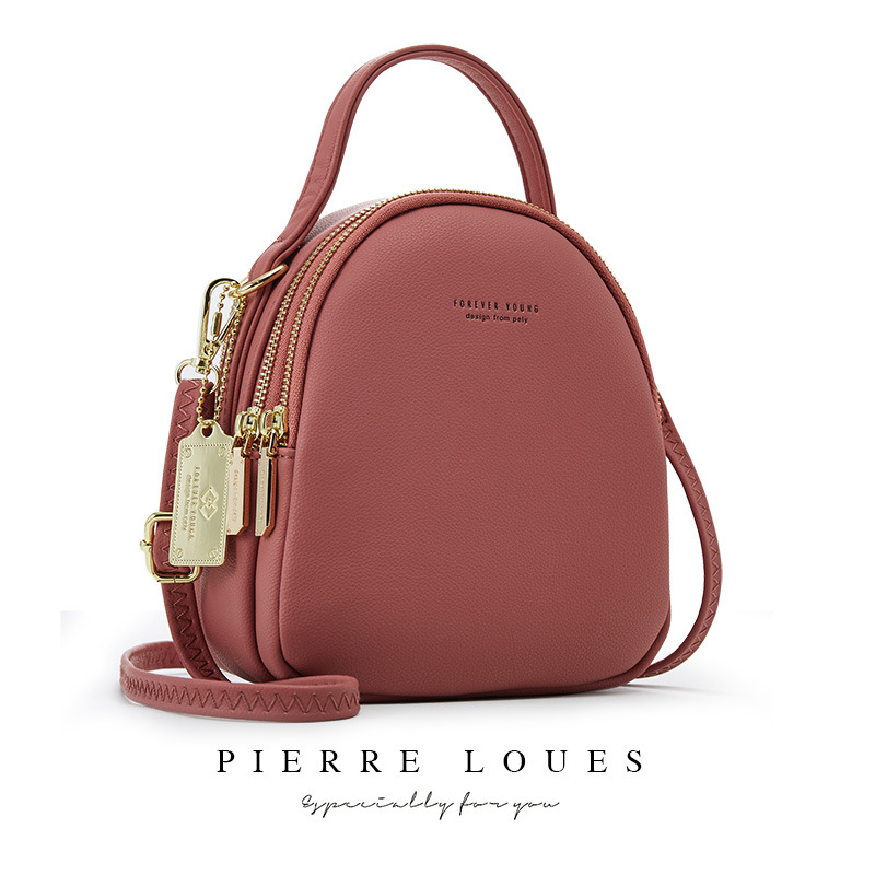 Pierre Louis new ladies backpack Korean version of pure color ladies bag large capacity simple ladies small backpack - Image 4