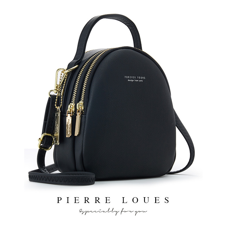 Pierre Louis new ladies backpack Korean version of pure color ladies bag large capacity simple ladies small backpack - Image 5