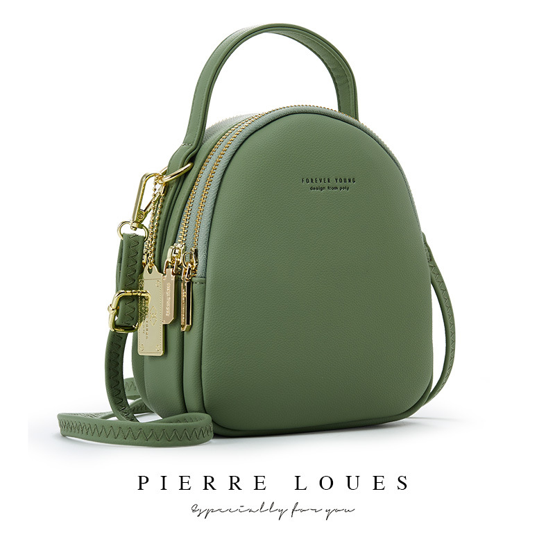 Pierre Louis new ladies backpack Korean version of pure color ladies bag large capacity simple ladies small backpack - Image 3