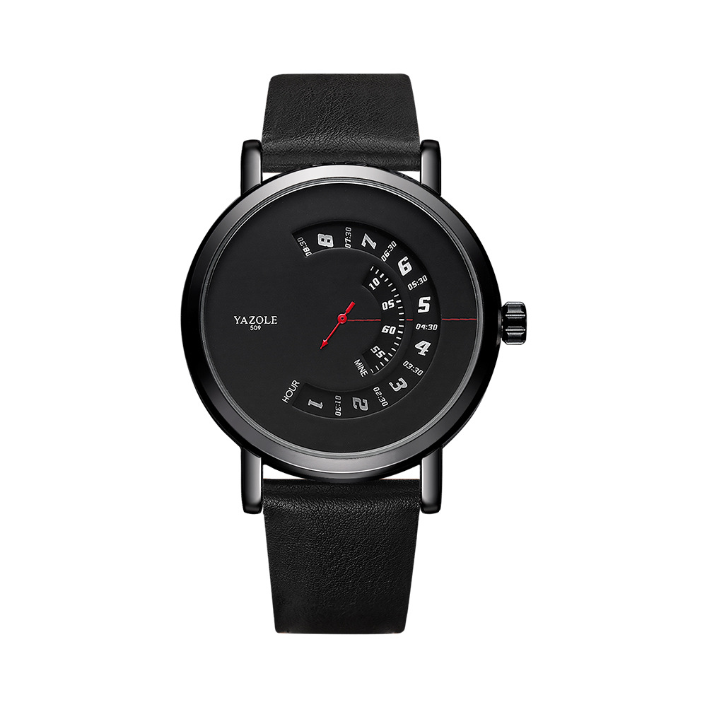 Yazole 509 Cross-border Fashion Turntable Watch Men Waterproof Men's Quartz Watch Men's Watch Watch Wholesale