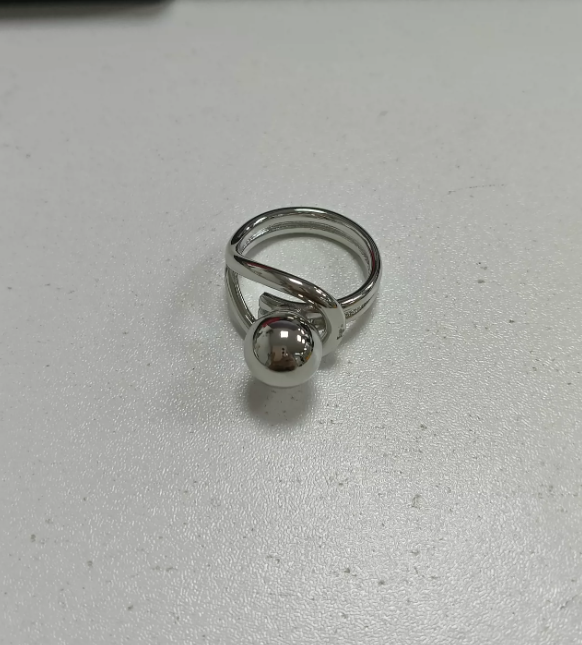 Iriya's "Ball-Required" Ring - A unique, stylish single ring featuring a thick, luxurious silver beaded ball design. - Image 7