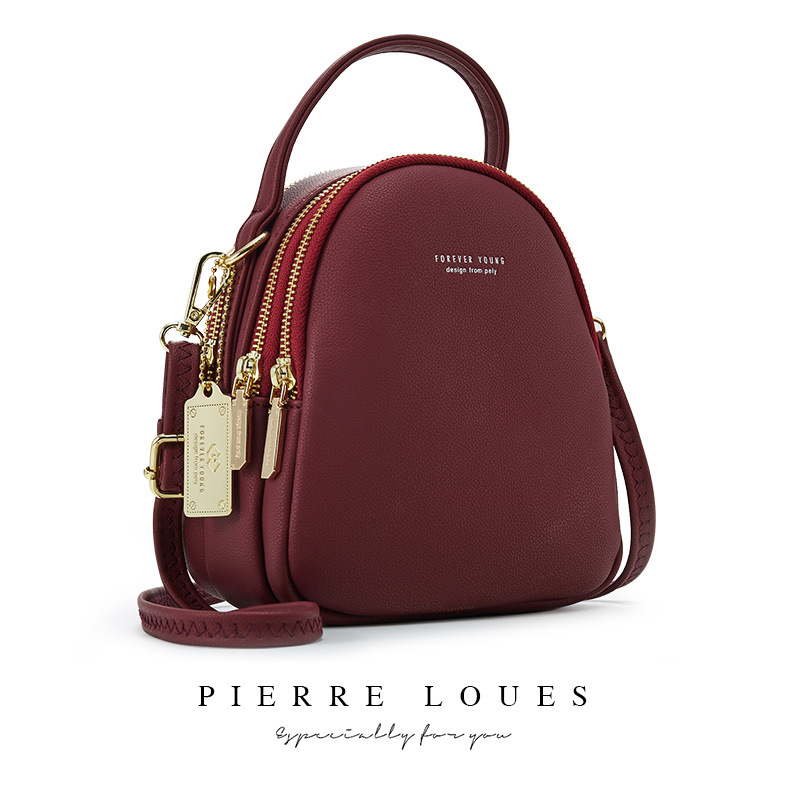 Pierre Louis new ladies backpack Korean version of pure color ladies bag large capacity simple ladies small backpack - Image 6