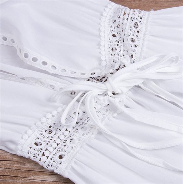 2023 AliExpress ebay hot style lace chiffon beach swimsuit blouse - Image 8