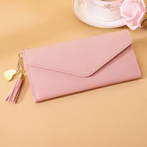 New 2021 Ladies Wallet Long Fashion Tassel Pendant Card Holder Ladies Wallet Simple Fashion Clutch Bag Female