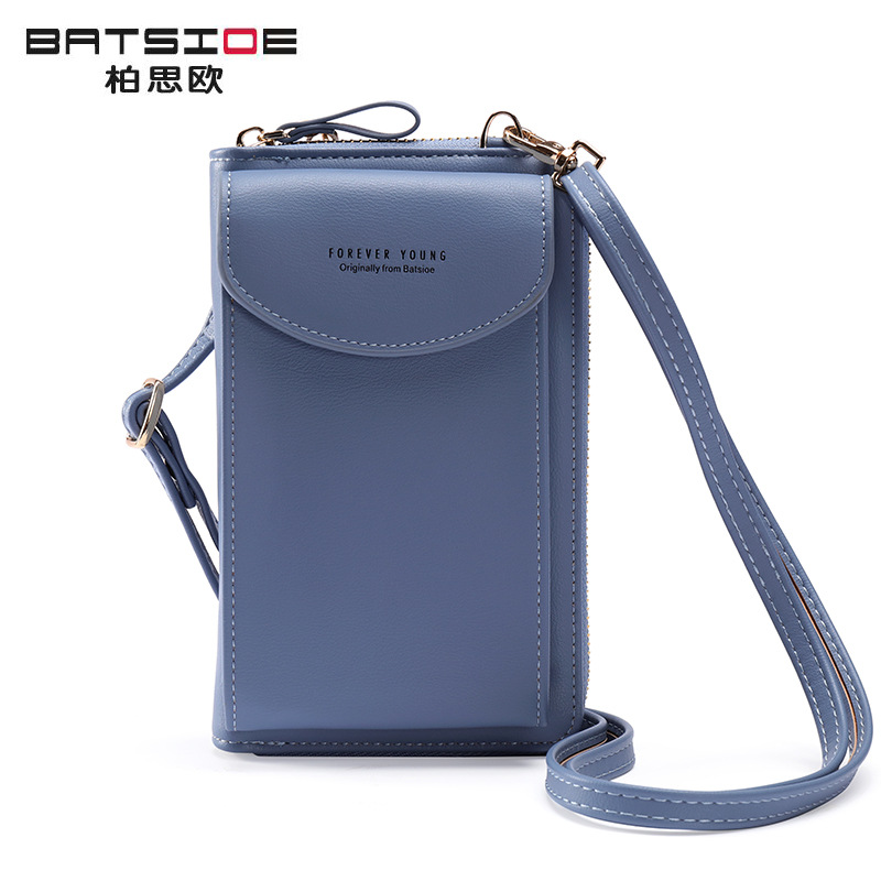 New large-capacity mobile phone bag small single shoulder messenger zipper bag multifunctional long clutch bag ladies wallet wholesale - Image 17