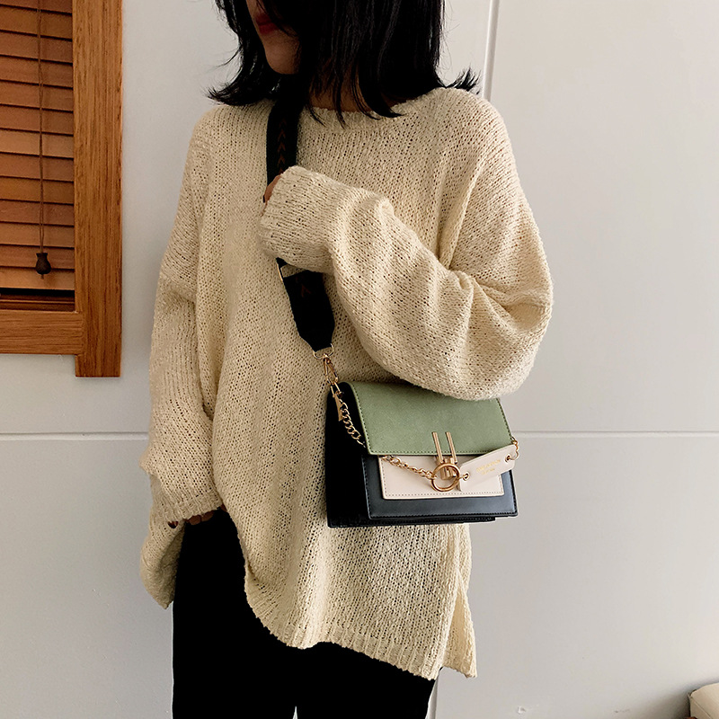 Autumn and winter casual retro small bag female 2019 new Korean fashion frosted shoulder messenger small square bag - Image 3