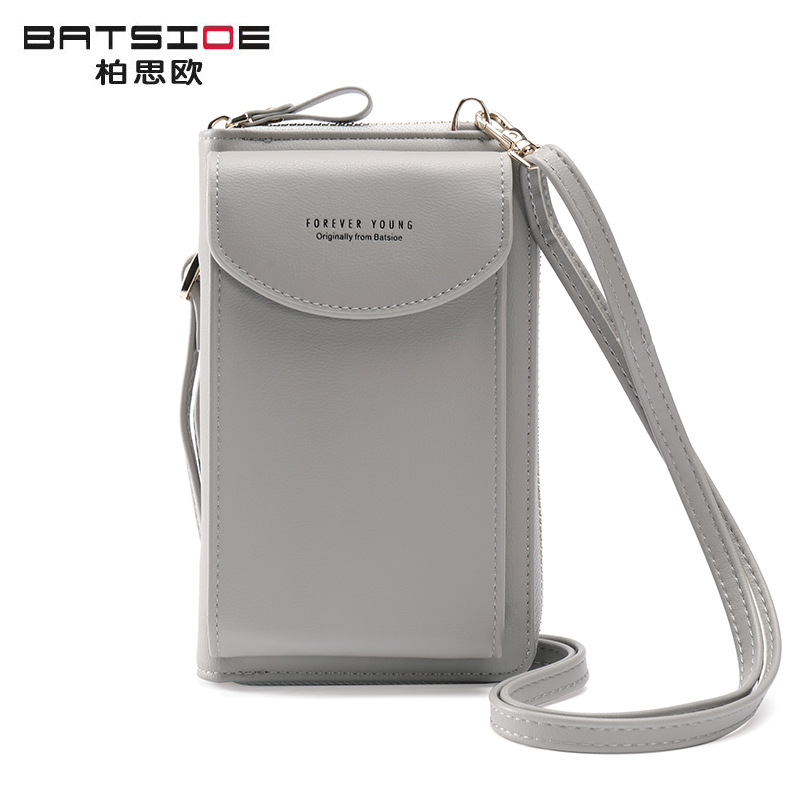 New large-capacity mobile phone bag small single shoulder messenger zipper bag multifunctional long clutch bag ladies wallet wholesale - Image 7