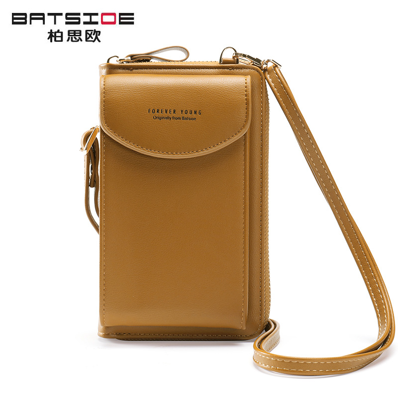New large-capacity mobile phone bag small single shoulder messenger zipper bag multifunctional long clutch bag ladies wallet wholesale - Image 15