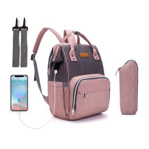 LEQUEEN fashion trend mummy bag multifunctional backpack large capacity shoulder mother and baby bag manufacturer baby bag