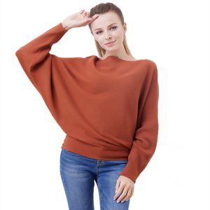 Women's Off-the-Shoulder Batwing-Sleeve Knit Pullover
