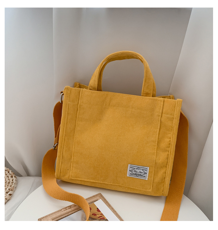 Women's Corduroy Shoulder Bag - Image 7