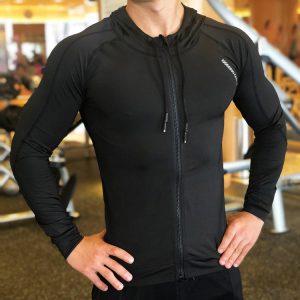 Source manufacturers wholesale custom sports fitness running stretch jacket men's casual outdoor compression training jacket