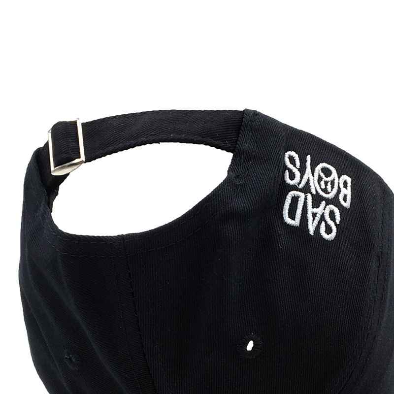 Foreign trade hot style crying face sad boys embroidery soft top baseball cap men and women sun visor men and women outdoor sunshade - Image 8