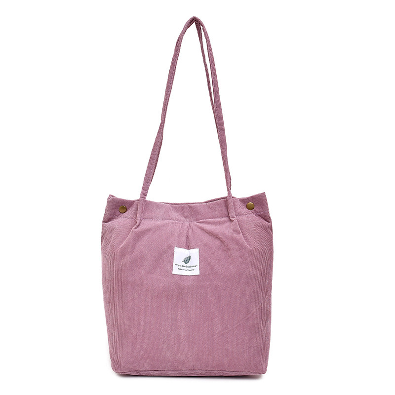 Factory direct supply shoulder bag women's shopping bag fashion canvas women's bag canvas bag large capacity corduroy shoulder bag - Image 11